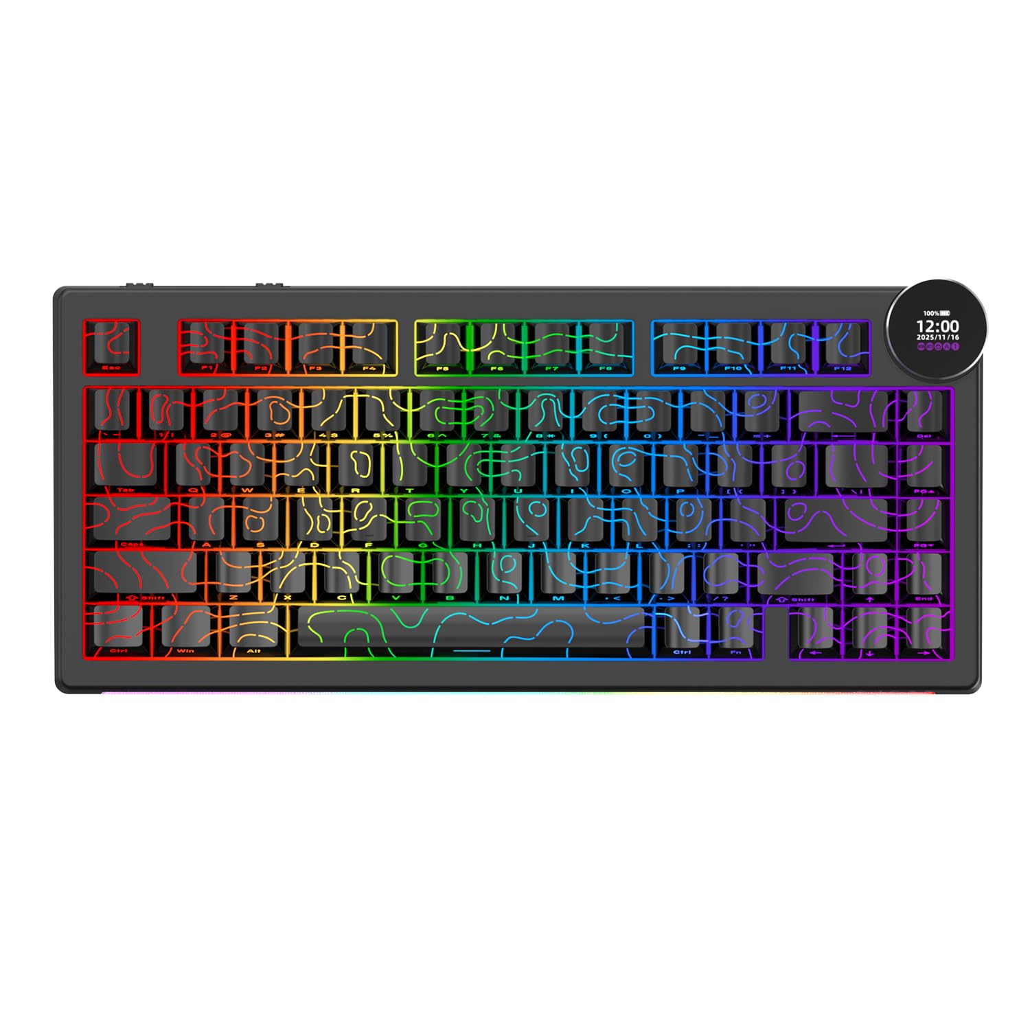 Amazon | AJAZZ AK820V2 メカニカルゲーミングキーボード 75% 81キー